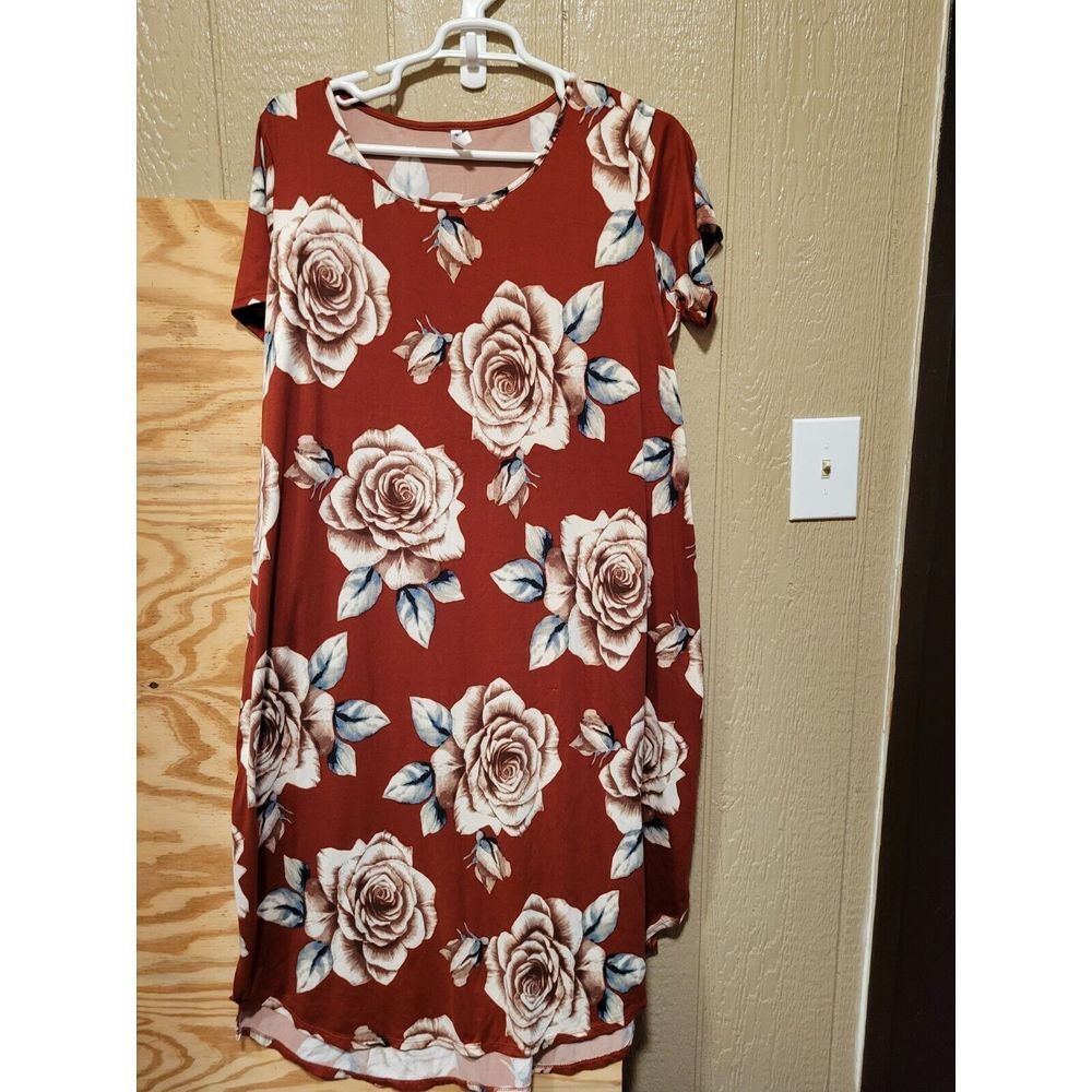 Piphany Floral Swing Dress Plus Size 2X Very Stretch and Soft Materials